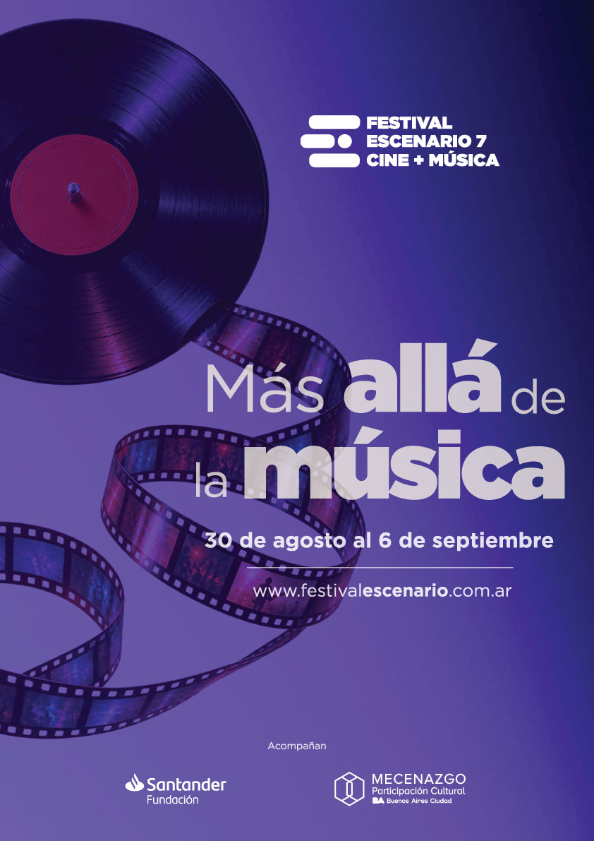 Póster oficial del Festival Escenario 7 · Más allá de la música (2026)