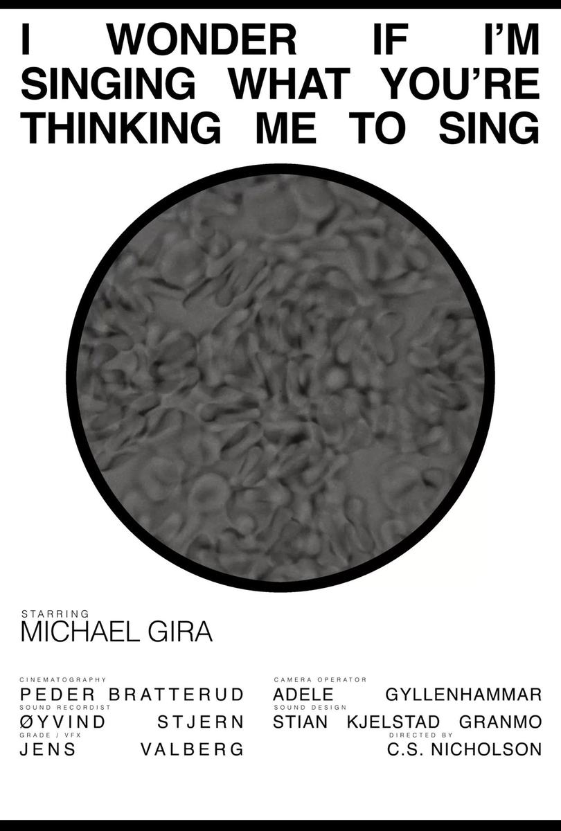 Póster de I Wonder If I'm Singing What You're Thinking Me To Sing
